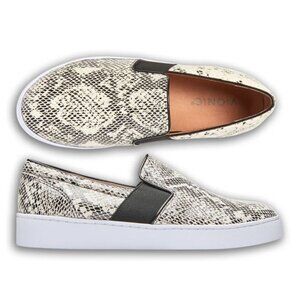 Vionic Demetra White/Black Leather Snakeskin Slip On Sneakers Size US 6.5